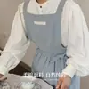 Delantales Japoneses y Coreanos Más Vendidos para Cocina Casera, Hechos de Algodón 100%, Cómodos, Transpirables, Resistentes a las Manchas, Delantales de Trabajo, Venta al por Mayor de Fábrica