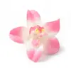 Cabezas de flores de seda de orquídea artificial transfronterizas para tocados hechos a mano DIY, coronas, accesorios, decoraciones para sombreros de playa y componentes de arte floral