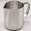 Taza de Acero Inoxidable 304 para Latte Art de 350 ml con Taza Medidora Graduada, Boquilla Inclinada, Boquilla Puntiaguda Jarra para Espumar Café, Producto Transfronterizo Más Vendido