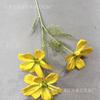 3d Gesang flor artificial 3 cabeças flocando girassol casa fotografia fotografia casamento fotografia adereços flor decorativa