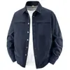 26 Novos Estilos de Camisas de Lapela para Primavera e Outono, Jaquetas Casuais Soltas para Trabalho, Camisas de Manga Longa Masculinas, Tops Versáteis para Primavera e Outono