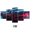 2025 Amazon Estilo Cyberpunk Americano Carro Musculoso Pintura Decorativa Sala de Estar Sofá Fundo Mural Pintura Pendurada
