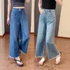Ropa Nueva Holgada Tallas Grandes para Mujer Figura de Chica Gordita Jeans Pierna Recta Adelgazantes Forma de Pera Petite Pantalones Pierna Ancha Primavera Verano
