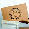 Tarjeta de agradecimiento de papel kraft tarjeta de felicitación de agradecimiento tarjeta de Amazon tarjeta navideña logotipo impreso personalizado