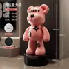 Decoración de Sala de Estar Oso Violento de Moda, Adorno de Pie de Gama Alta y Elegante Junto al Mueble de TV, Regalo de Inauguración de Casa