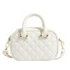 Bolsa de mão de losango estilo Chanel transfronteiriça feminina 2024 nova bolsa de ombro europeu e americano retrô bordado linha crossbody bolsa travesseiro