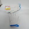 Luvas de Algodão para Boutique com Borda Azul Resistentes ao Desgaste Luvas de Algodão Protetoras para Canteiro de Obras