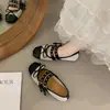 Zapatos Mary Jane con Lazo Estilo Minimalista 2026 Modelo Nuevo Boca Baja Doble Hebilla Estilo Ballet Moda Retro Zapatos Casuales