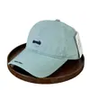 Gorra de Béisbol Bordada con Letras Nueva para Mujer Primavera/Verano, Ala Ancha, Adelgazante del Rostro, Versátil, Circunferencia de Cabeza Grande