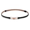 Nuevo Cinturón de Estilo Coreano para Mujer Piel de Vaca Simple Hebilla Autoadjustable Cinturón Delgado Vestido de Mujer Cinturón de Piel de Vaca