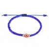 Pulsera Nueva de Cristal para Arroz Tejida a Mano Ojo del Diablo con Cuentas de Ojo Esmaltado para Mujeres
