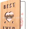 Tarjeta de Madera para el Día de la Madre Tarjeta de Cumpleaños para Mamá Tarjeta de Regalo para Mamá La Mejor Mamá del Mundo