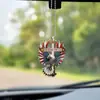 Transfronterizo Nuevo Creativo 2D Bandera Águila Americana Colgante de Coche de Acrílico Colgante de Mochila Decoración del Hogar