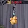 Sándalo Tallado Zodiaco Caballo Cadena para Teléfono Colgante Yiming Xianyuan Llave Madera Maciza Tallada Caballo Llavero Colgante para Coche