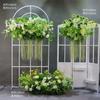 Simulação de Casamento Decoração Coreana Arte Floral Plantio Verde Flor de Seda Salão de Casamento Mori Layout de Fundo Paisagem de Flor de Seda Flor Acabada