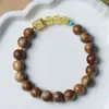 Pulsera de Cuentas de Madera de Nan Sinan para Ajedrez Natural Original Estilo Mori Cinabrio Pulsera DIY Estilo Étnico Boutique para Hombres y Mujeres