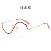 8329 Más vendidos Comercio Exterior Gafas Planas Antiluz Azul Patilla de Resorte Cable Colgante Montura Media Gafas Color Metálico Cambiante Gafas Versátiles