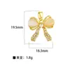 Accesorios para joyería diy directos de fábrica colgante H chapado en cobre colgante simple de piedra ojo de gato colgante de cisne microincrustado sin cadena