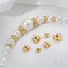 Espaçador de Renda Ondulada Plissada Banhado a Ouro 14K Acessórios Espaçadores de Contas DIY Feitos à Mão Materiais para Joias Feitas à Mão