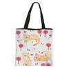 Bolsa de Tela de Gato de Dibujos Animados, Bolso de Hombro Grande de Poliéster Estampado para Mujer, Bolsa de Compras de Doble Capa para Salidas, Bolso Cruzado Versátil
