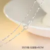 Colar de Prata Versátil Corrente para Clavícula Corrente Lisa Sem Pingente Corrente Lisa Acessório de Reposição Nova Corrente Osso de Cobra Frete Grátis