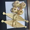 Artesanía Cultural y Creativa de Chaoshan Tejido de Bambú Barco del Festival de los Botes Dragón Tejido Barco Pequeño Estilo Antiguo Barco Dragón Colgante de Bambú Material para Manualidades Venta al por Mayor