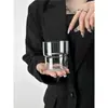 Taza Apilable de Vidrio Ins Taza Ligera para Hielo Café Latte Americano Taza para Beber Agua Taza Caliente Taza para Jugo Té con Leche