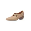 Moda Casual Nueva Primavera/Verano 2026 Estilo Francés Versátil Piel Suave Tira en V Cuña Zapatos Cómodos para Exportación