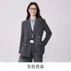 Otoño e Invierno Elegante Traje de Doble Botonadura Traje Ropa Formal para Mujer Ropa de Trabajo OL Entrevista de Trabajo Negro Casual Ropa Profesional Ropa de Mujer