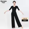 Ropa de práctica de baile ropa de danza moderna traje negro examen de arte ropa para el cuerpo femenina modal danza clásica top manga larga