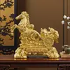 Novo Estilo de Enfeites Que Te Farão Rico Imediatamente, Enfeites de Cavalo, Carruagens Puxadas a Cavalo, Decorações para Mesa de Escritório e Sala de Estar para Atrair Riqueza e Abrir