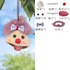 Kit de material para muñeca de cáscara de nuez DIY, kit de accesorio de campana natural de manivela, muñeca colgante para coche, colgante de cachorro al por mayor