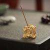 Incensario de metal creativo Xianglong con aroma a incienso, estilo antiguo Panlong, de línea porosa, con asiento aromático, para el hogar, con ofrenda de Buda, estufa de aromaterapia con forma de dragón zen.