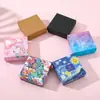 Caja de Regalo Dura Impresa a Color 9X9X3 con Tapa y Base, Caja de Regalo Especial para Pulseras y Brazaletes, Caja de Regalo para Joyería de Tela de Terciopelo
