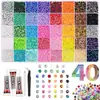 Atacado best-seller transfronteiriço 48 cores 60 cores strass de fundo plano 15 grades 40 grades conjunto de strass de resina strass AB acessórios de decoração para nail art