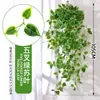 Enredaderas de Plantas Verdes Falsas para Decoración, Enredaderas de Flores Artificiales de Plástico para Sala de Estar Colgantes de Pared Interiores Cesta Colgante de Flores Árbol
