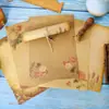 8 Bloc de Cartas Retro de Papel Kraft, Creativos Blocs de Cartas Europeos con Encaje A5, Cartas de Agradecimiento, Cartas Románticas de Amor, Estilo Nuevo, 8 Piezas