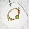 Pulsera de Cerámica Jingdezhen Nueva Pulsera de Cerámica Estilo Chino Joyería Hecha a Mano Cuerda Estilo Tíbet Puesto de Pulseras Jingdezhen