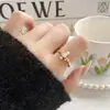 Anel Zircônia Globo Celestial para Mulheres, Estilo Ins Design de Nicho de Alto Padrão com Pérolas, Anel Aberto Ajustável