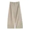 Calça Banana Scythe Feminina 2026 Nova Primavera e Outono Cintura Alta Casual, Solta, Emagrecimento, Caimento Fluido, Versátil Calça Cargo Wide Leg