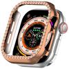 Para Apple Watch 46 Funda Protectora Apple watch10 Funda Diamante de una Fila PC Hueca Media Bolsa 42MM