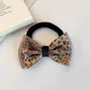 Estilo Coreano Outono/Inverno Retrô Fofo Estampa de Leopardo Elástico de Cabelo Intestino Novo Estilo Acessório de Cabelo com Temperamento Elástico de Cabelo de Alto Padrão Versátil