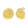 Brincos de concha de zircônio colorido microincrustada com padrão irregular martelado em latão 18k brincos geométricos joias de moda para meninas presente