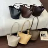 Bolsa de Palha Tecida Retrô Transfronteiriça Bolsa Feminina 2026 Nova Grande Capacidade para o Dia a Dia Ombro Único Bolsa de Axila