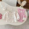 Conjunto de Mameluco de Algodón con Tirantes Nuevo Otoño 2026 Dianxi para Niñas, Conjunto de Dos Piezas: Camisa de Muñeca y Body