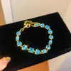 Pulseira de flor oval em zircônia, luxo leve, alta qualidade, elegante, design único, acessório feminino versátil
