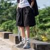 Estilo japonês verão wide-leg Tooling Shorts Ins Marca Popular Loose Five-point Pants All-match Straight Knee-length Pants