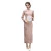 Colección Otoño/Invierno 2026 Nueva: Elegante y Modernizado Vestido Largo de Terciopelo Manli para Damas, Estilo Fresco y Juvenil, Adecuado para Sesiones de Fotos y Uso Diario