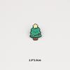 Broche de Navidad Dibujo Animado Lindo Papá Noel Árbol de Navidad Hombre de Jengibre Reno Insignia de Metal Decoraciones para el Pecho