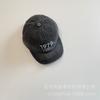 Gorra de béisbol con visera corta digital bordada nueva de primavera para niños de estilo retro americano